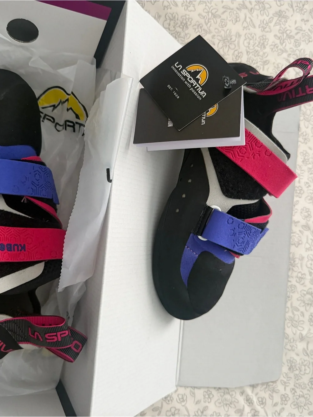 La Sportiva Women’s Pink and Purple Kubo Climbing Shoes